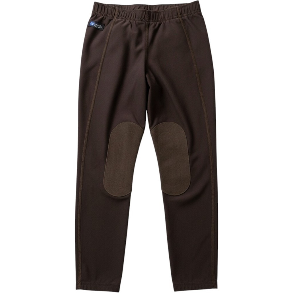 Irideon Riding Breeches Kids Large Brown Equestrian Knee Patch Schooling Tights